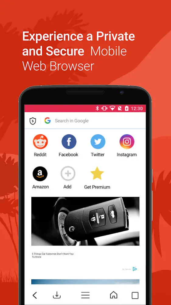 Screenshot of the Kode app