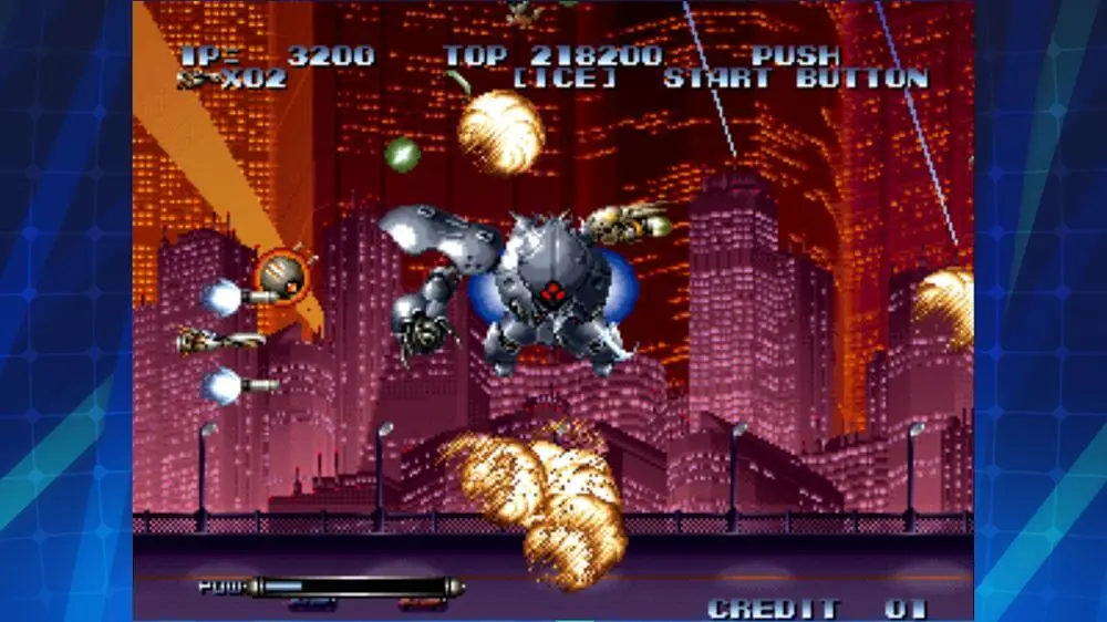 Screenshot of the LAST RESORT ACA NEOGEO game