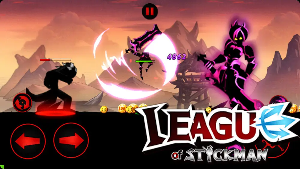 Screenshot of the League of Stickman Free game