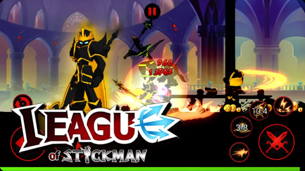 Screenshot of the League of Stickman Free game