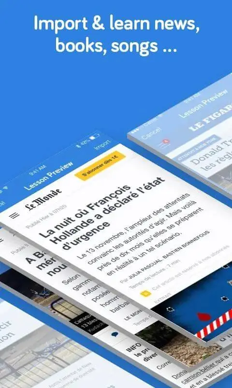 Screenshot of the LingQ app