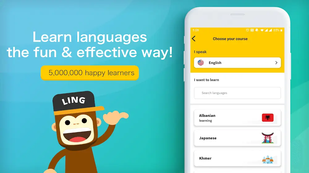 Screenshot of the Ling Learn Languages game