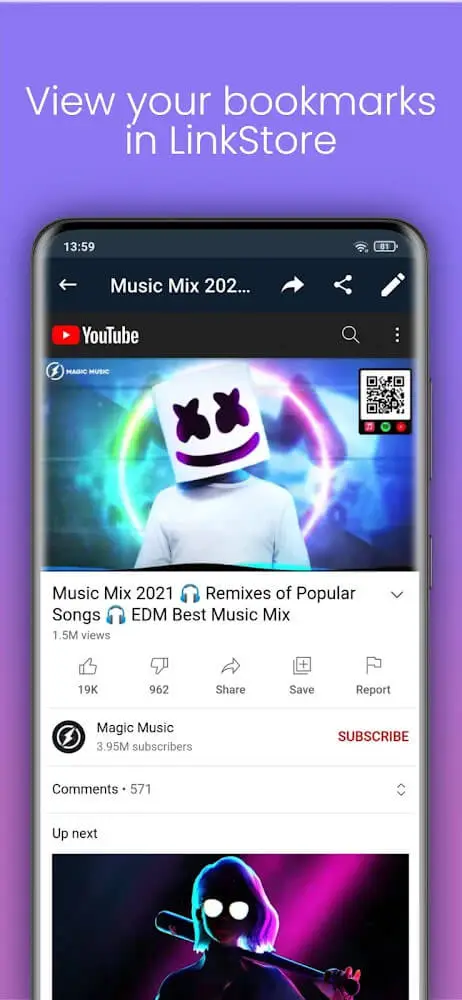 Screenshot of the LinkStore app