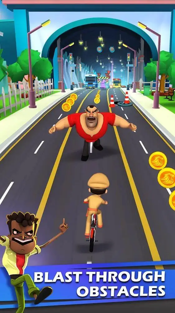 Screenshot of the Little Singham Cycle Race app