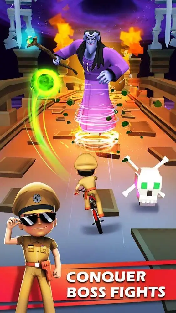 Screenshot of the Little Singham Cycle Race app