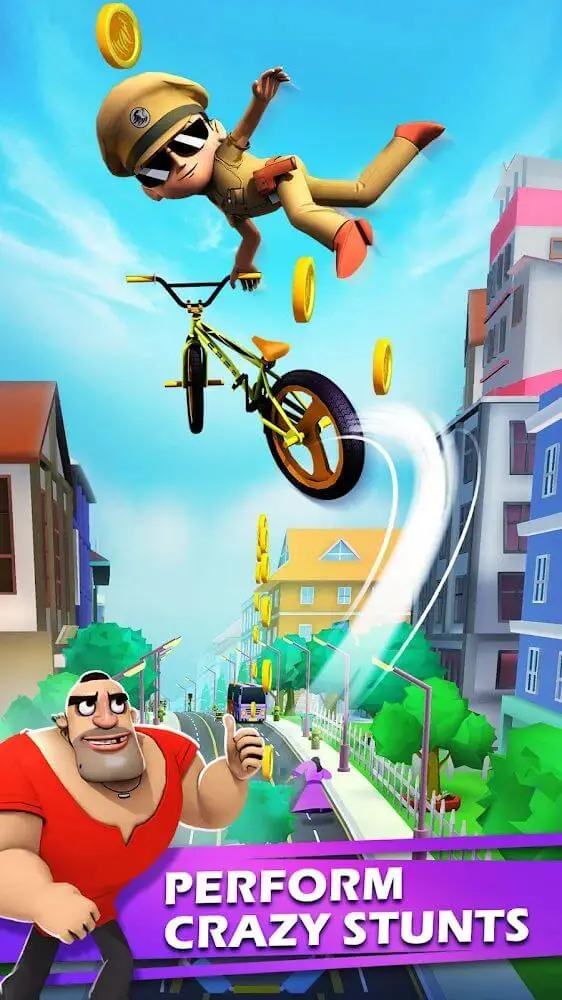 Screenshot of the Little Singham Cycle Race app