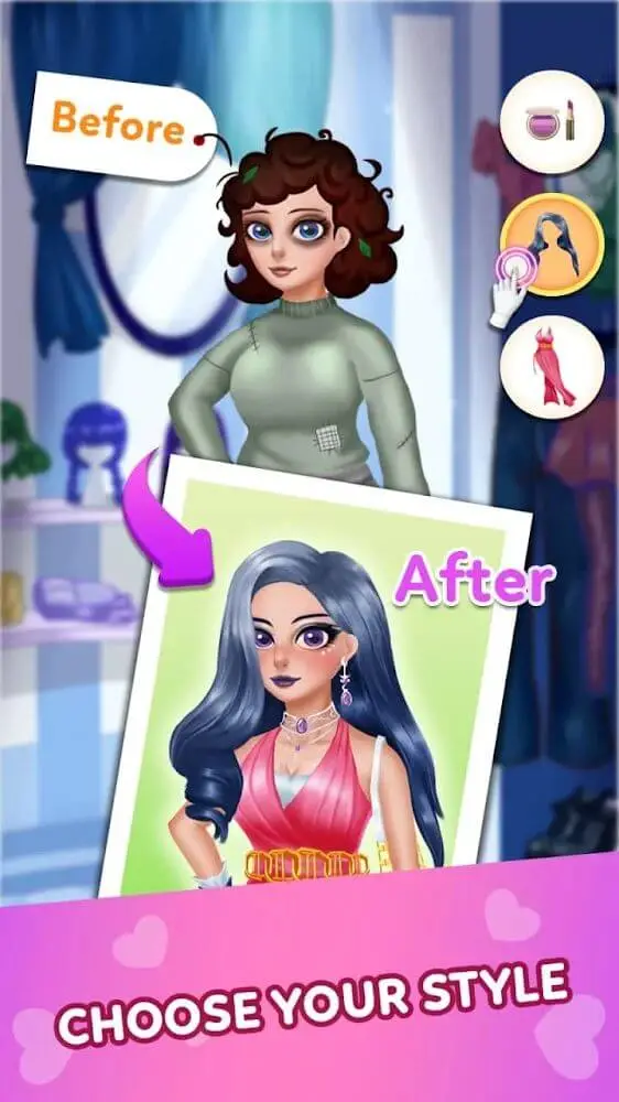 Screenshot of the Love Stories : Fantasy Fashion app