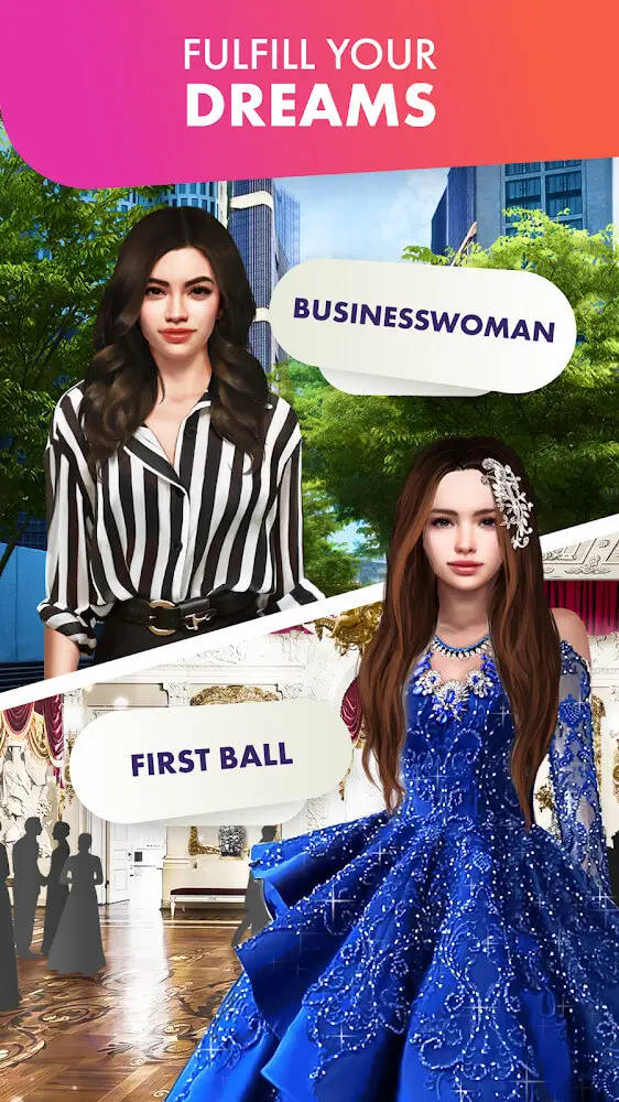 Screenshot of the Love Story Game app