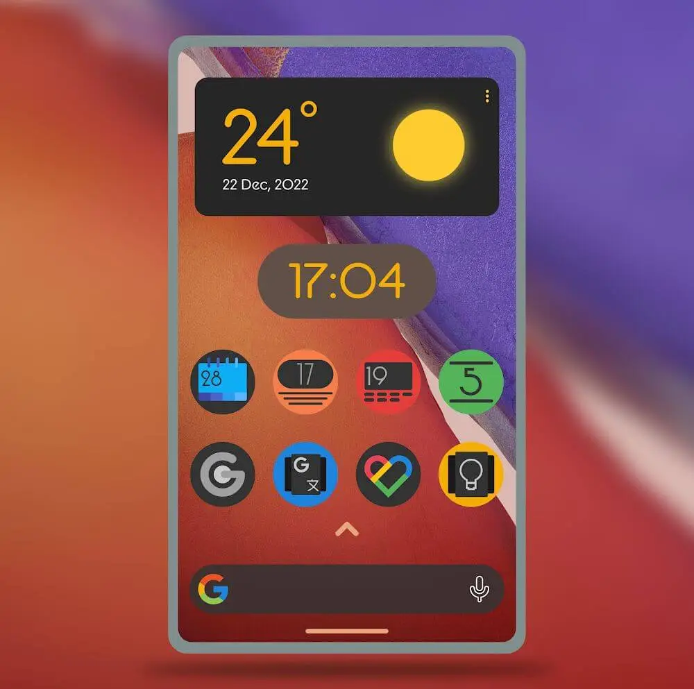Screenshot of the Lumos Dark - Rounded Icon Pack game