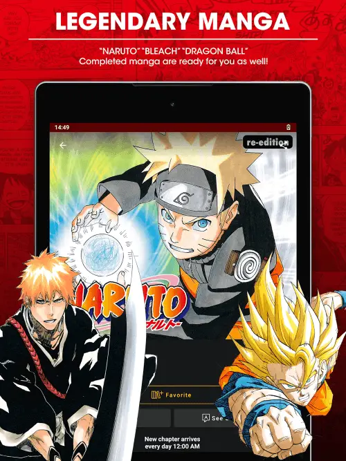 Screenshot of the MANGA Plus by SHUEISHA app