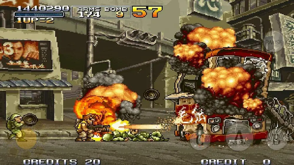 Screenshot of the METAL SLUG X game