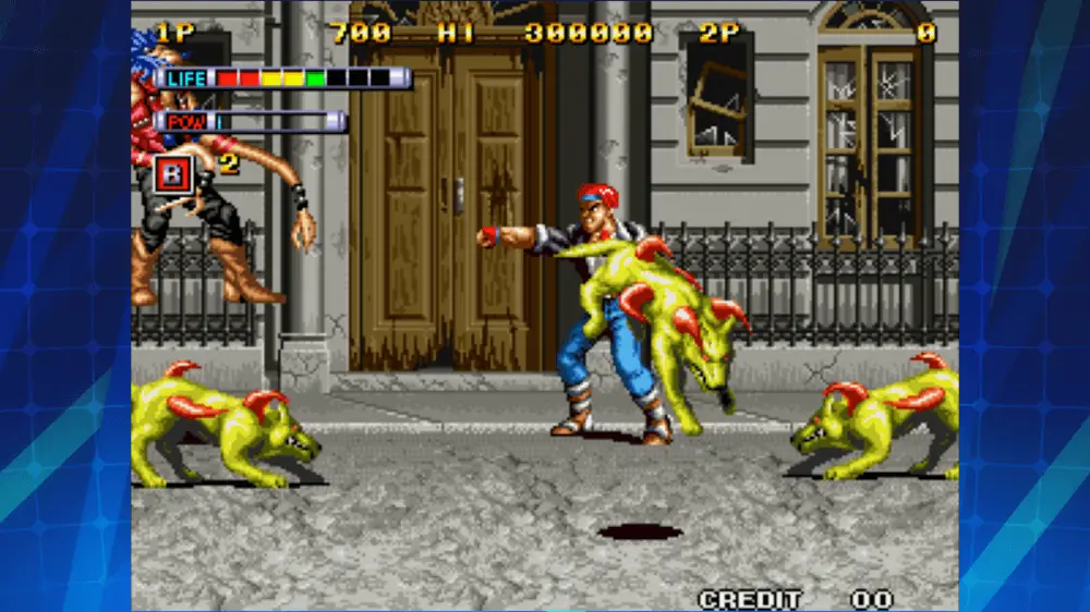 Screenshot of the MUTATION NATION ACA NEOGEO game