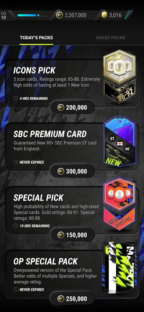 Screenshot of the Madfut 22 app