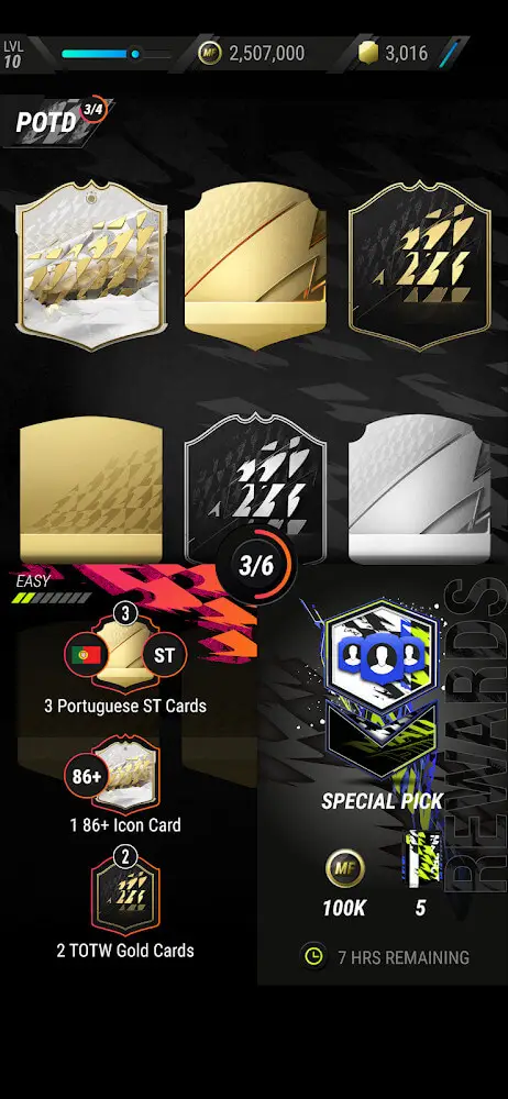 Screenshot of the Madfut 22 app