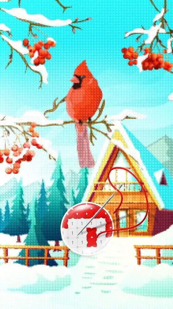 Screenshot of the Magic Cross Stitch app