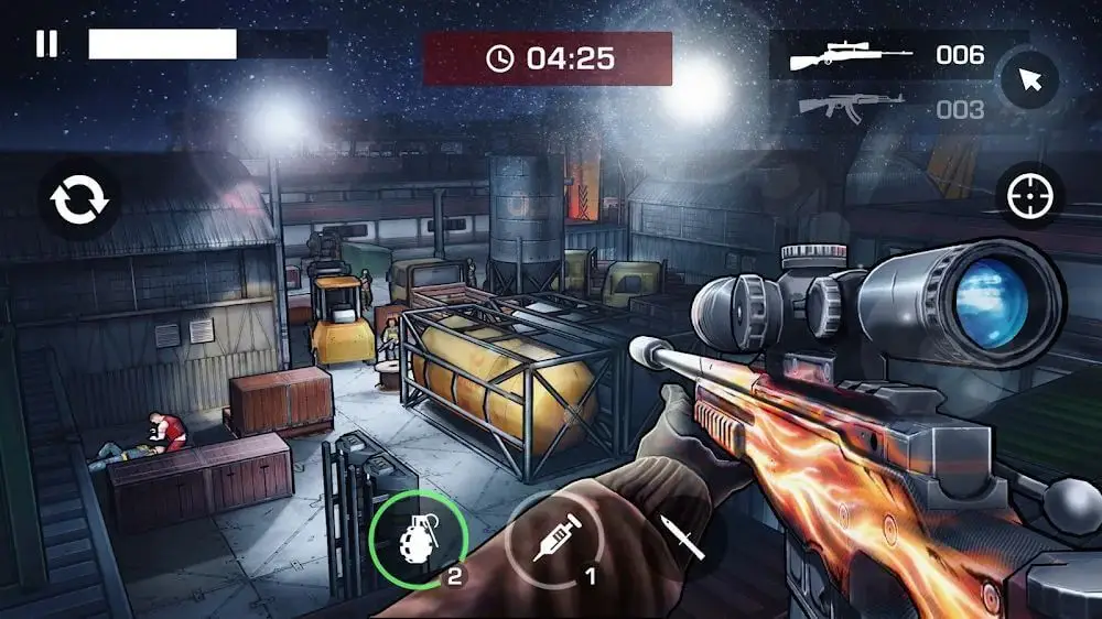 Screenshot of the Major Gun game