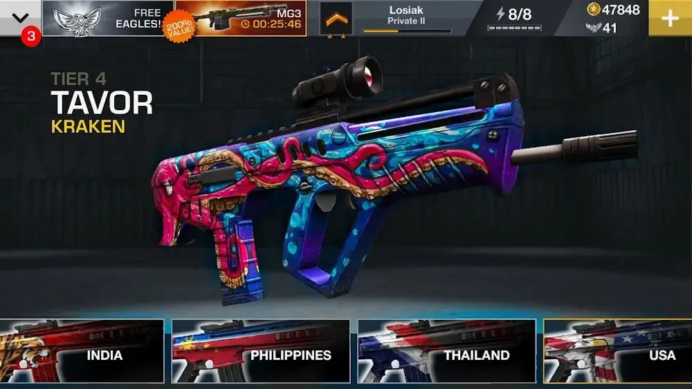 Screenshot of the Major Gun game