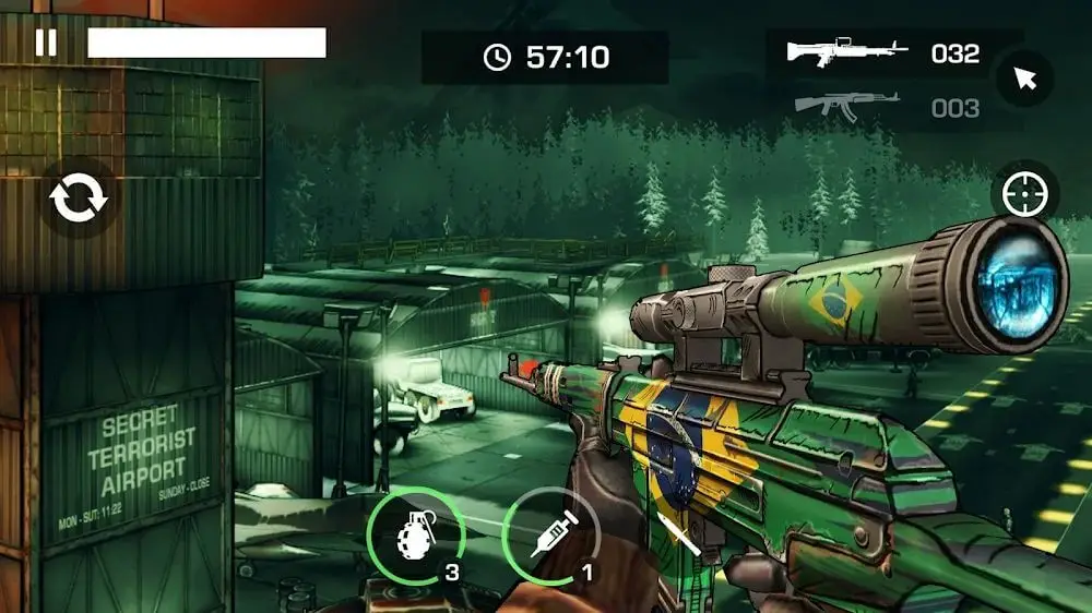 Screenshot of the Major Gun game