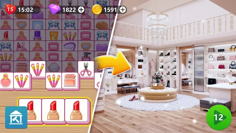 Screenshot of the Makeover Master: Zen Match game