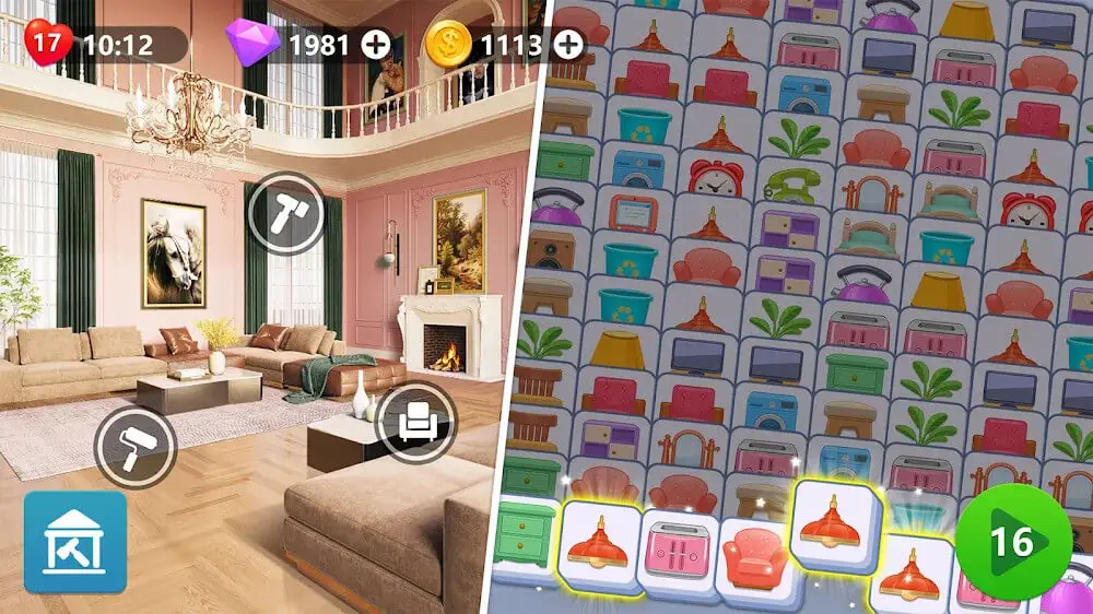 Screenshot of the Makeover Master: Zen Match game