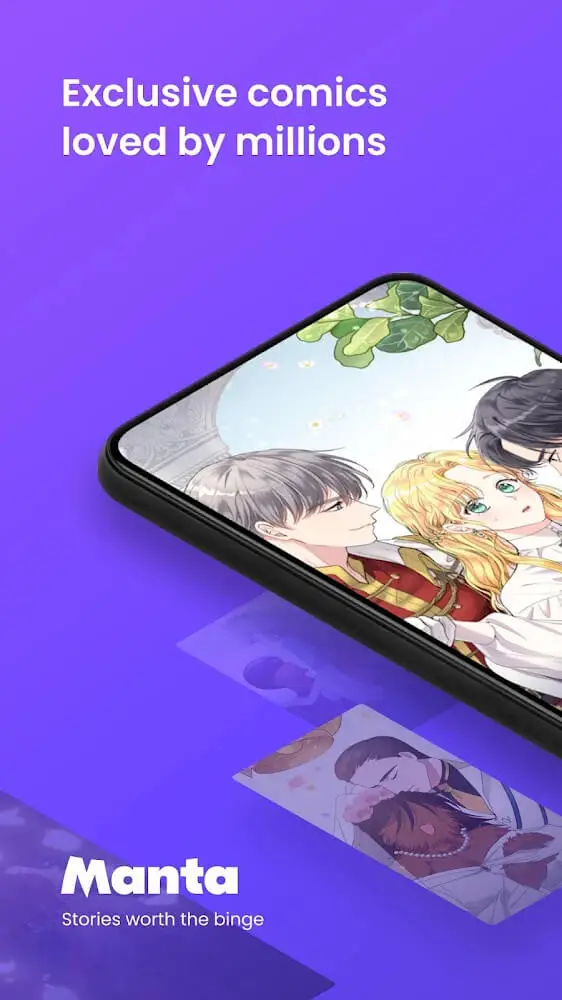 Screenshot of the Manta Comics app