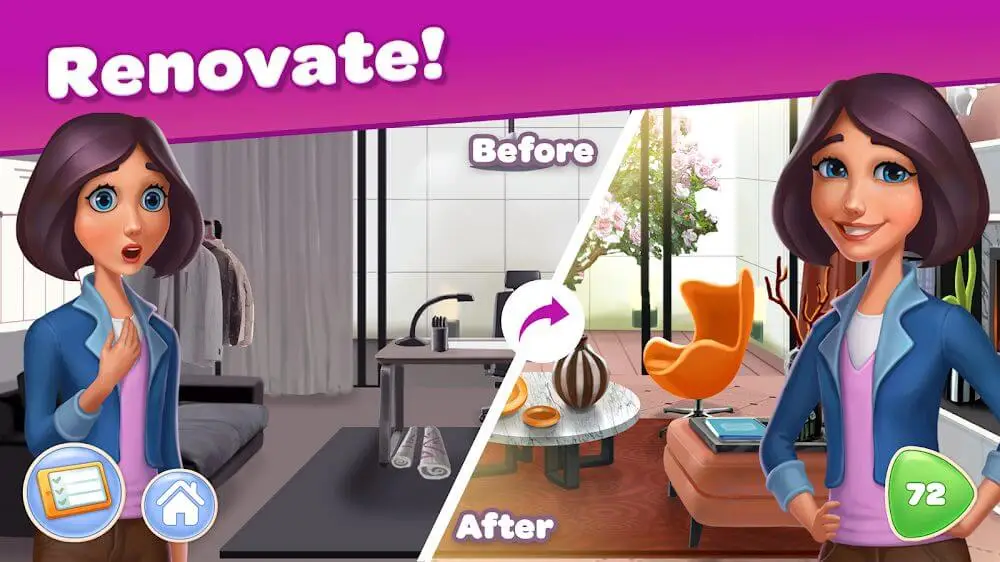 Screenshot of the Mary's Life: A Makeover Story game