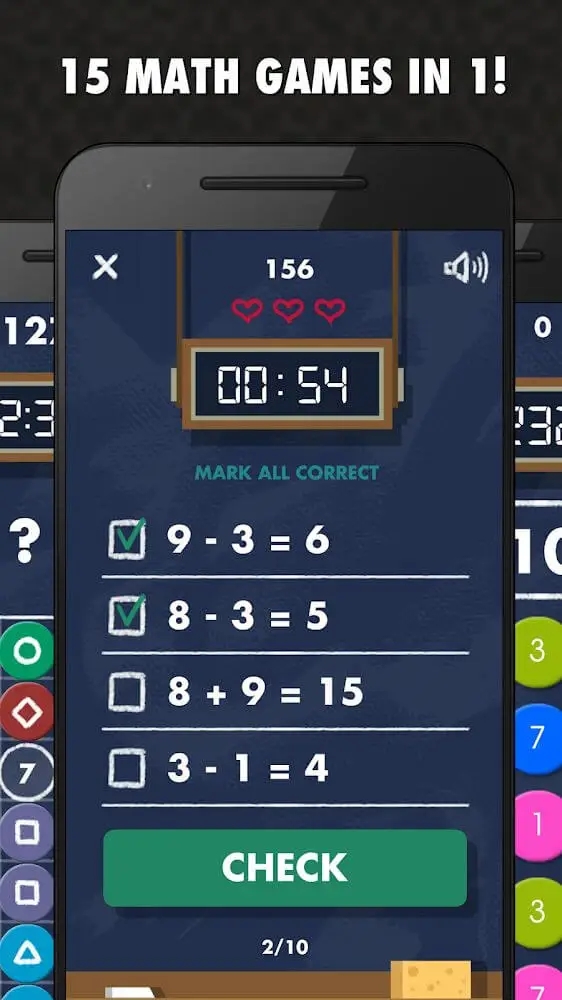 Screenshot of the Math Games PRO app