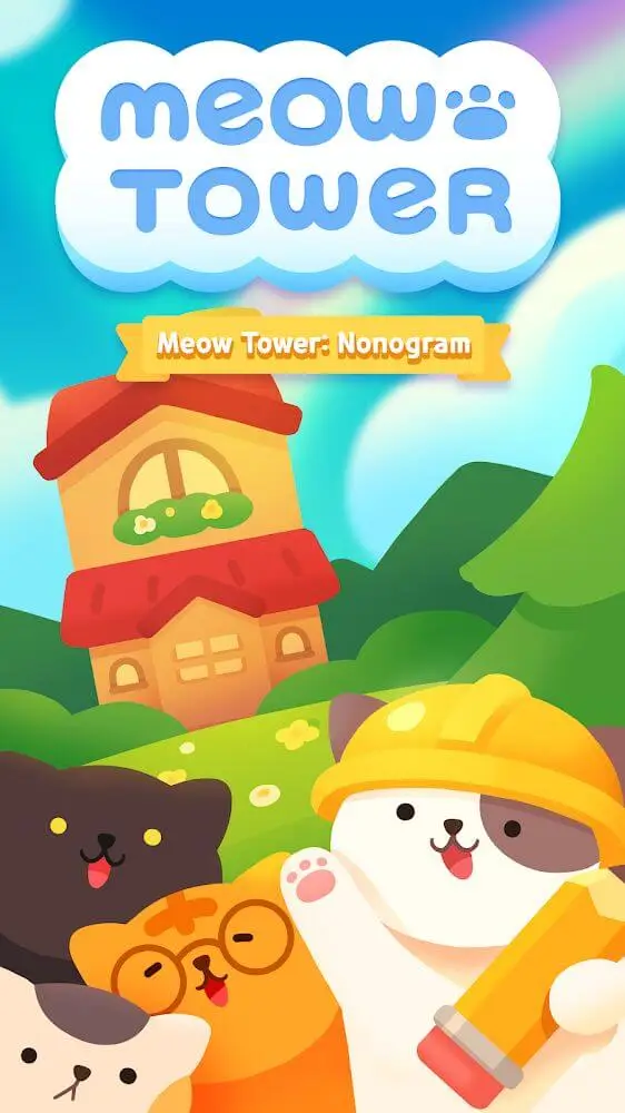 Screenshot of the Meow Tower: Nonogram app