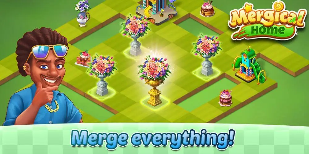 Screenshot of the Mergical Home game