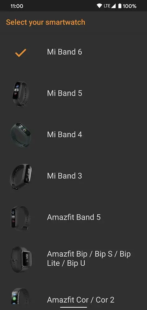 Screenshot of the Mi Band Maps app