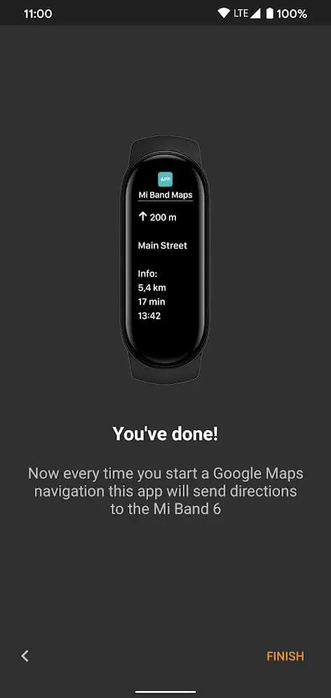Screenshot of the Mi Band Maps app