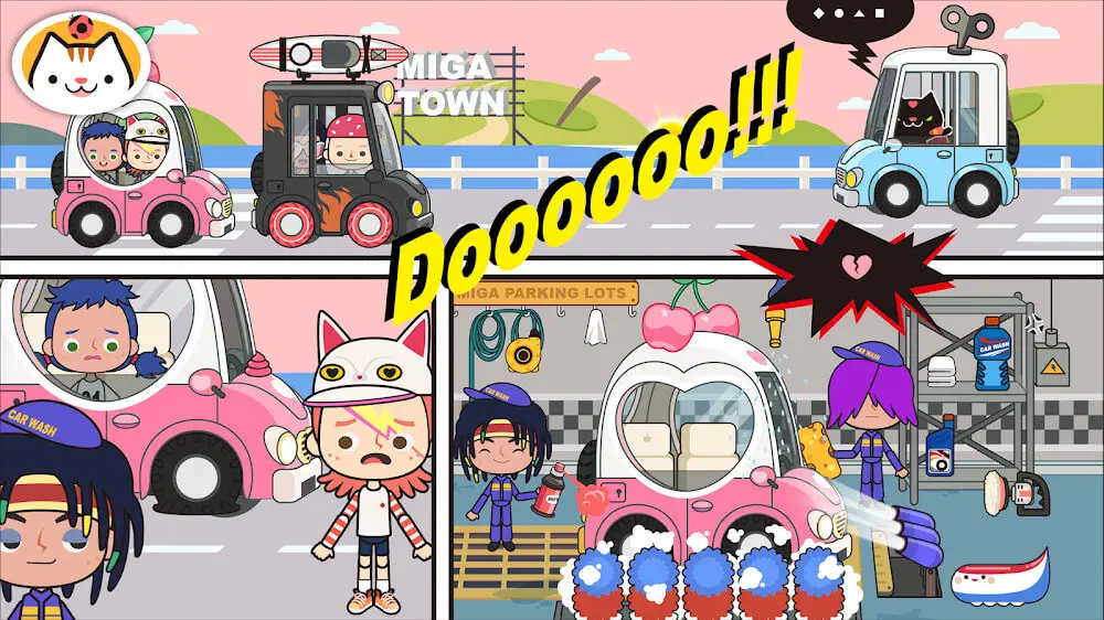 Screenshot of the Miga Town game