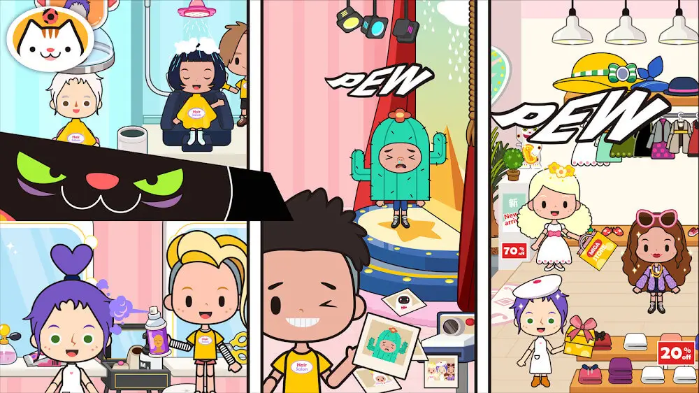Screenshot of the Miga Town game