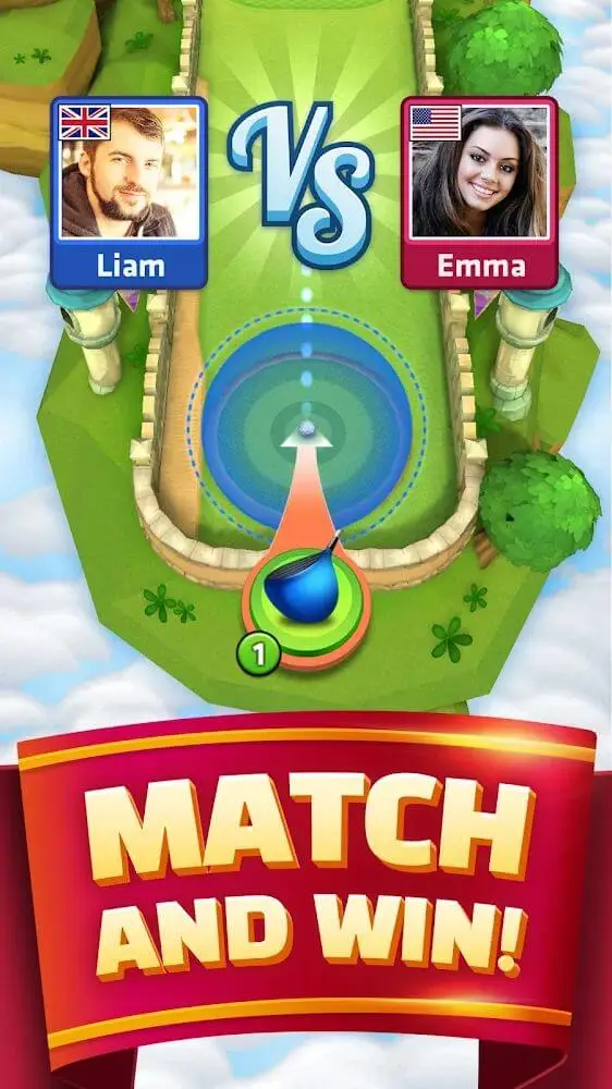 Screenshot of the Mini Golf King app