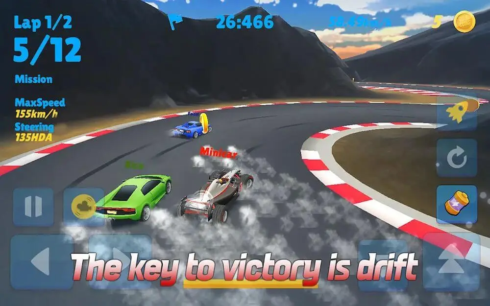 Screenshot of the Minicar Drift game