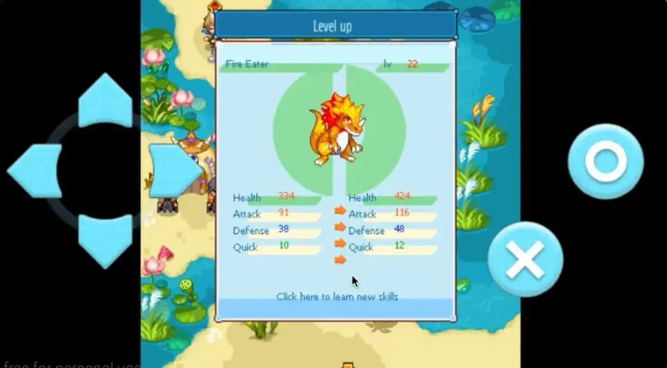 Screenshot of the Monster World - Fire game