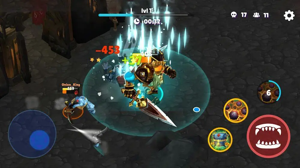 Screenshot of the Monsters.io game