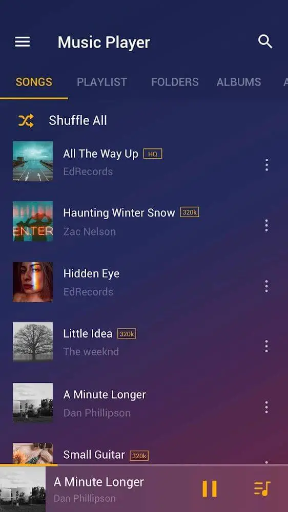 Screenshot of the Music Player by Inshot game
