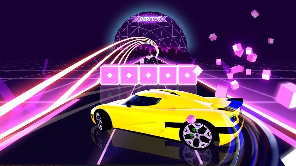 Screenshot of the Music Racing GT app
