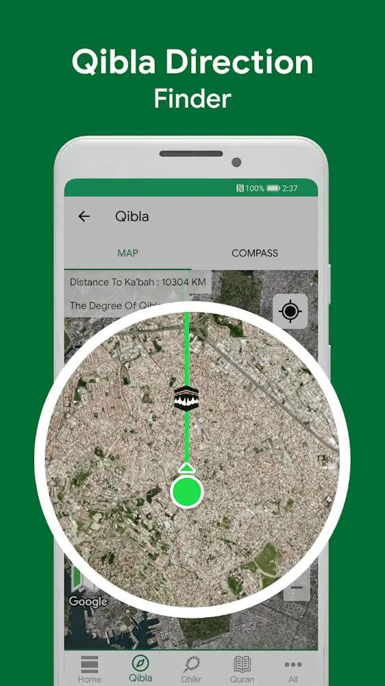 Screenshot of the Muslim app