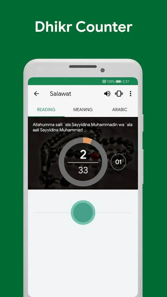 Screenshot of the Muslim app