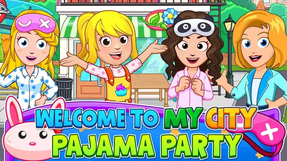 Screenshot of the My City: Pajama Party game