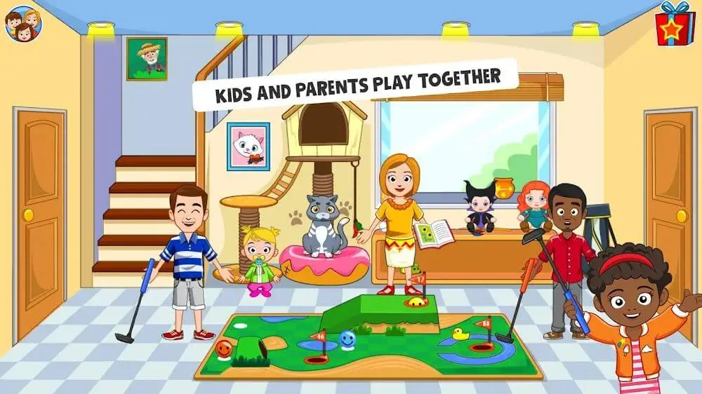 Screenshot of the My Town: Friends House game