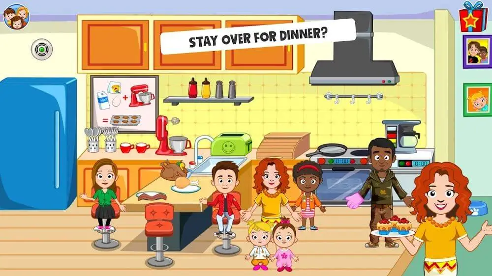 Screenshot of the My Town: Friends House game