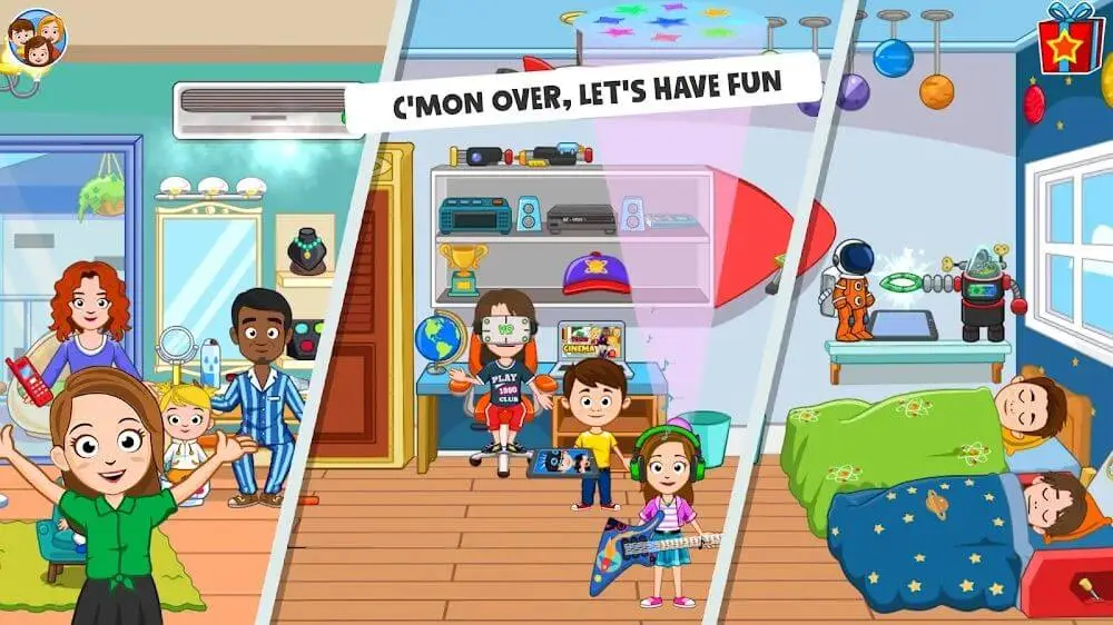 Screenshot of the My Town: Friends House game