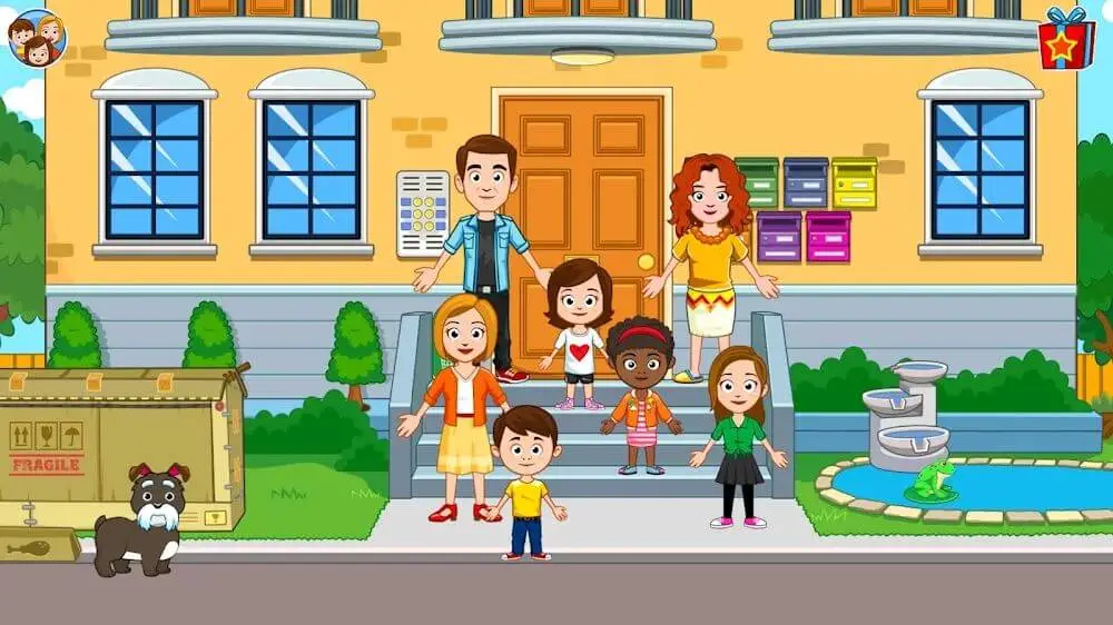 Screenshot of the My Town: Friends House game