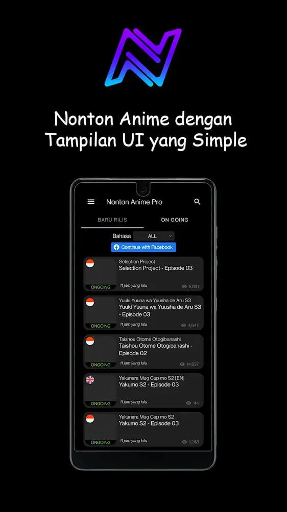 Screenshot of the Nonton Anime Streaming Anime app