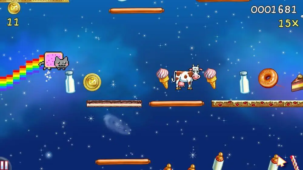 Screenshot of the Nyan Cat: Lost In Space game