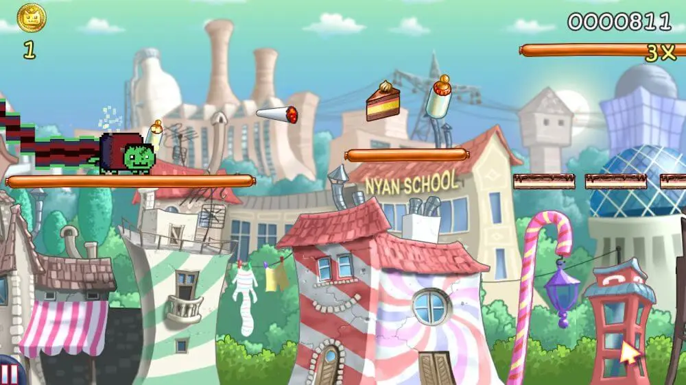 Screenshot of the Nyan Cat: Lost In Space game