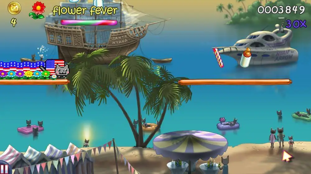 Screenshot of the Nyan Cat: Lost In Space game
